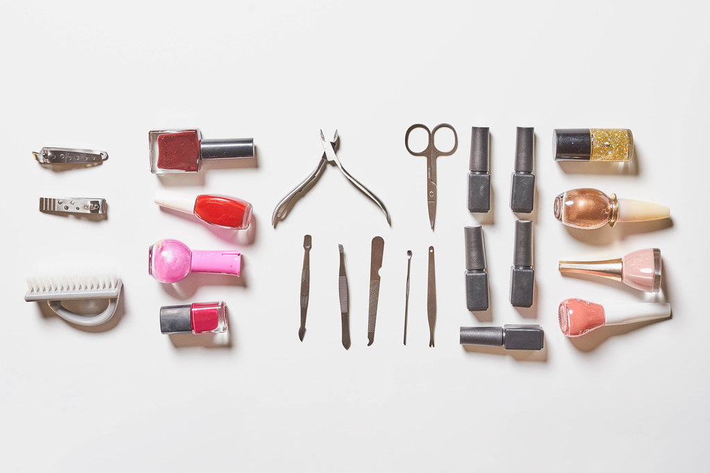 Manicure - Tools for Creating, Gel Polishes, Care and Hygiene for Nails.  Beauty Salon, Nail Salon, Mastira for Working with Nochts Stock Image -  Image of polish, files: 140941203